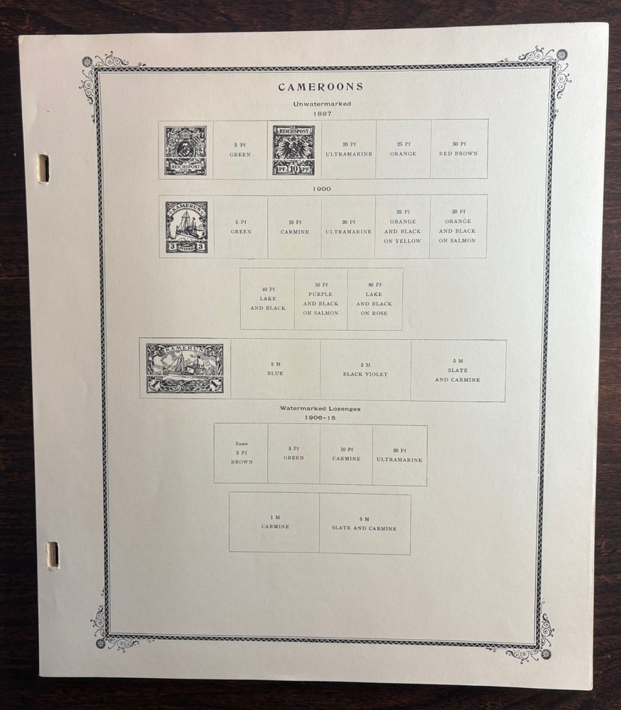 Scott Specialty Album pages for Cameroons