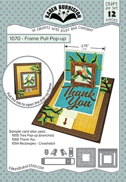 Karen Burniston Die Set 1070 - Frame Pull Pop-up