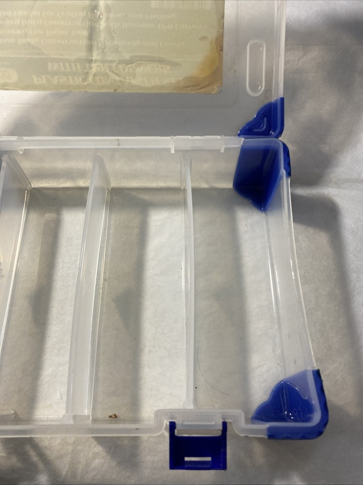 Fishing Tackle Box and Bait Storage Organizer Case Plastic 9”