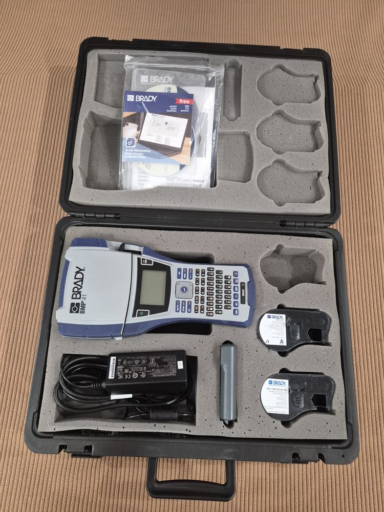 Brady BMP41 Handheld Industrial Label Printer with Hard Case. Slightly Used