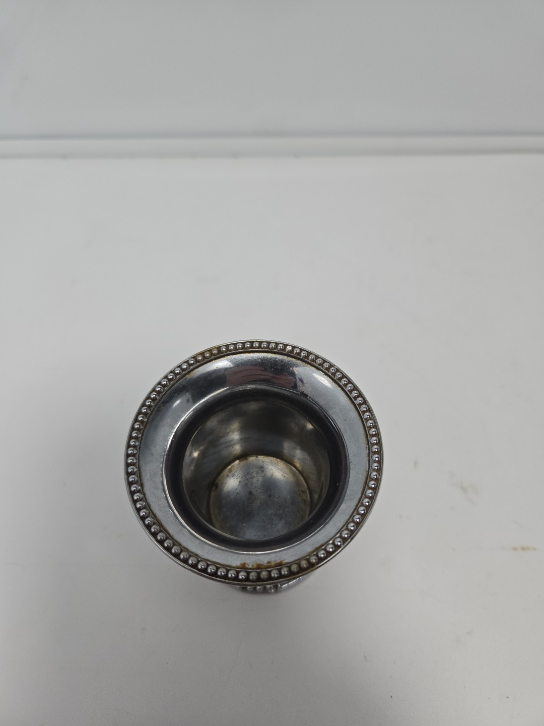 Silver Plated Urn/Toothpick Holder With Secret Compartment On The Bottom/Japan