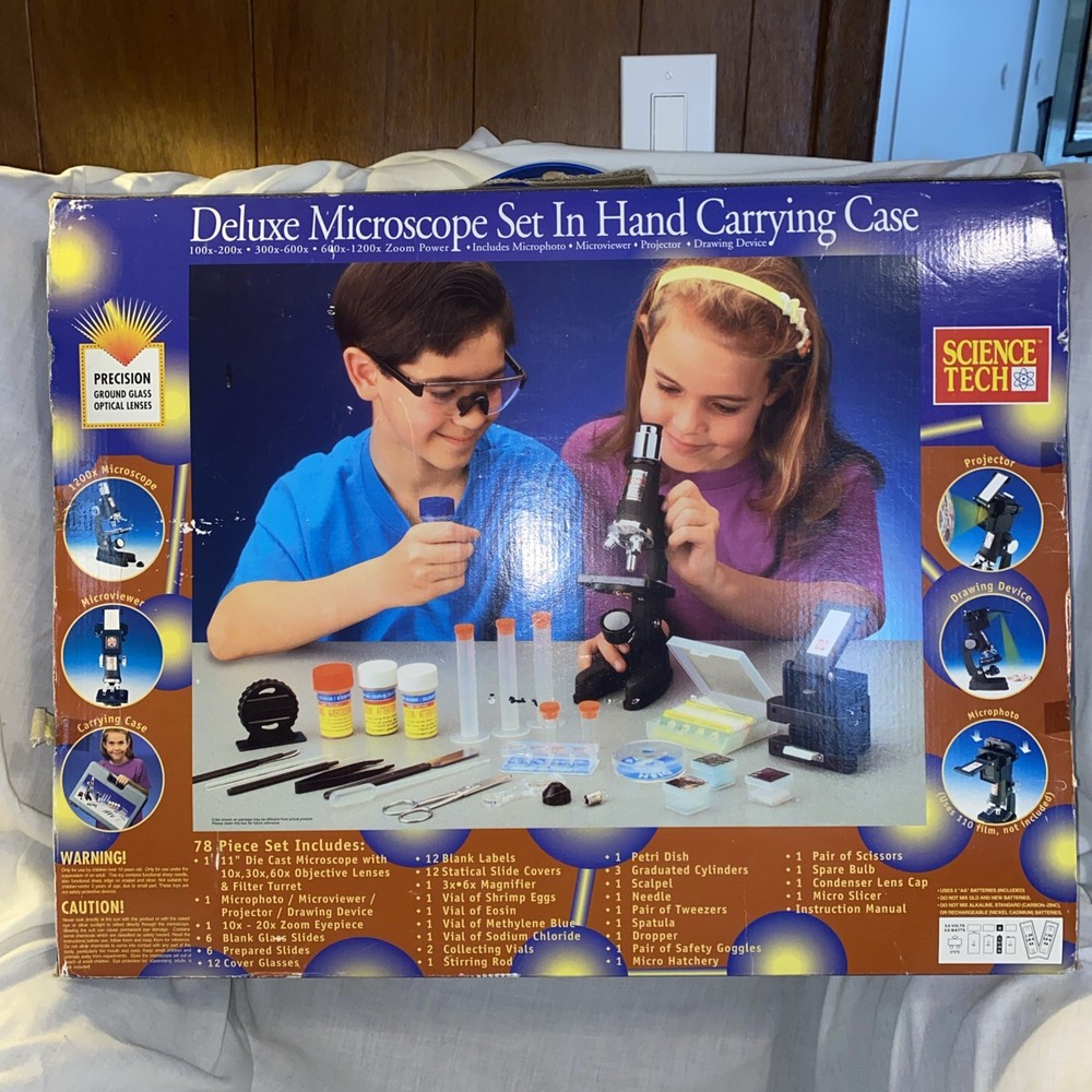 Science tech deluxe microscope 78 Pc Set Inbox Never Opened