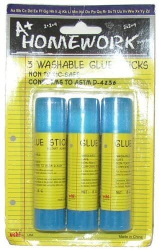 Glue Sticks - Washable - 3 pack