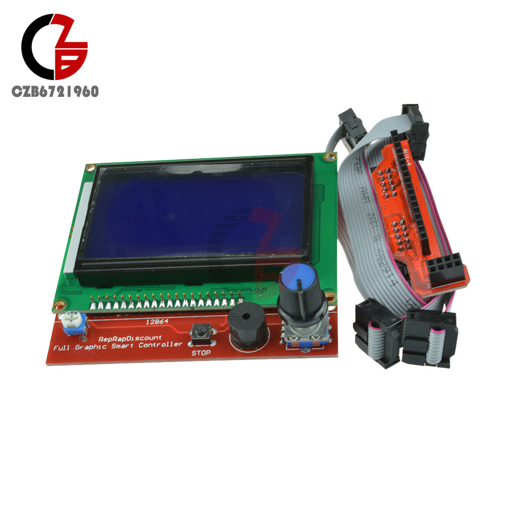 12864 LCD Display Controller Adapter SD Reader 3D Printer RAMPS1.4 RepRap Mendel