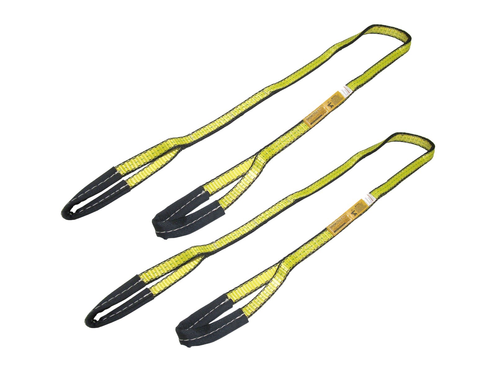 Web Sling 1" x 2 FT Synthetic Eye and Eye Lifting Strap Choker Tree Saver (2 PC)