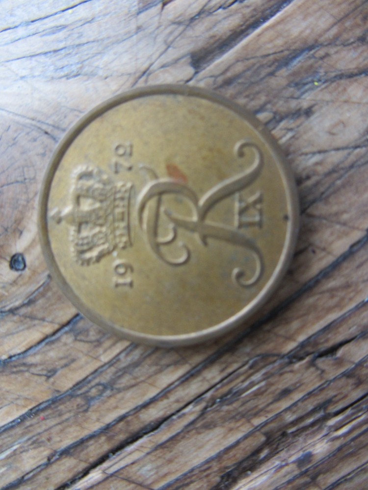 1972 Danish Coin 5 Ore Denmark