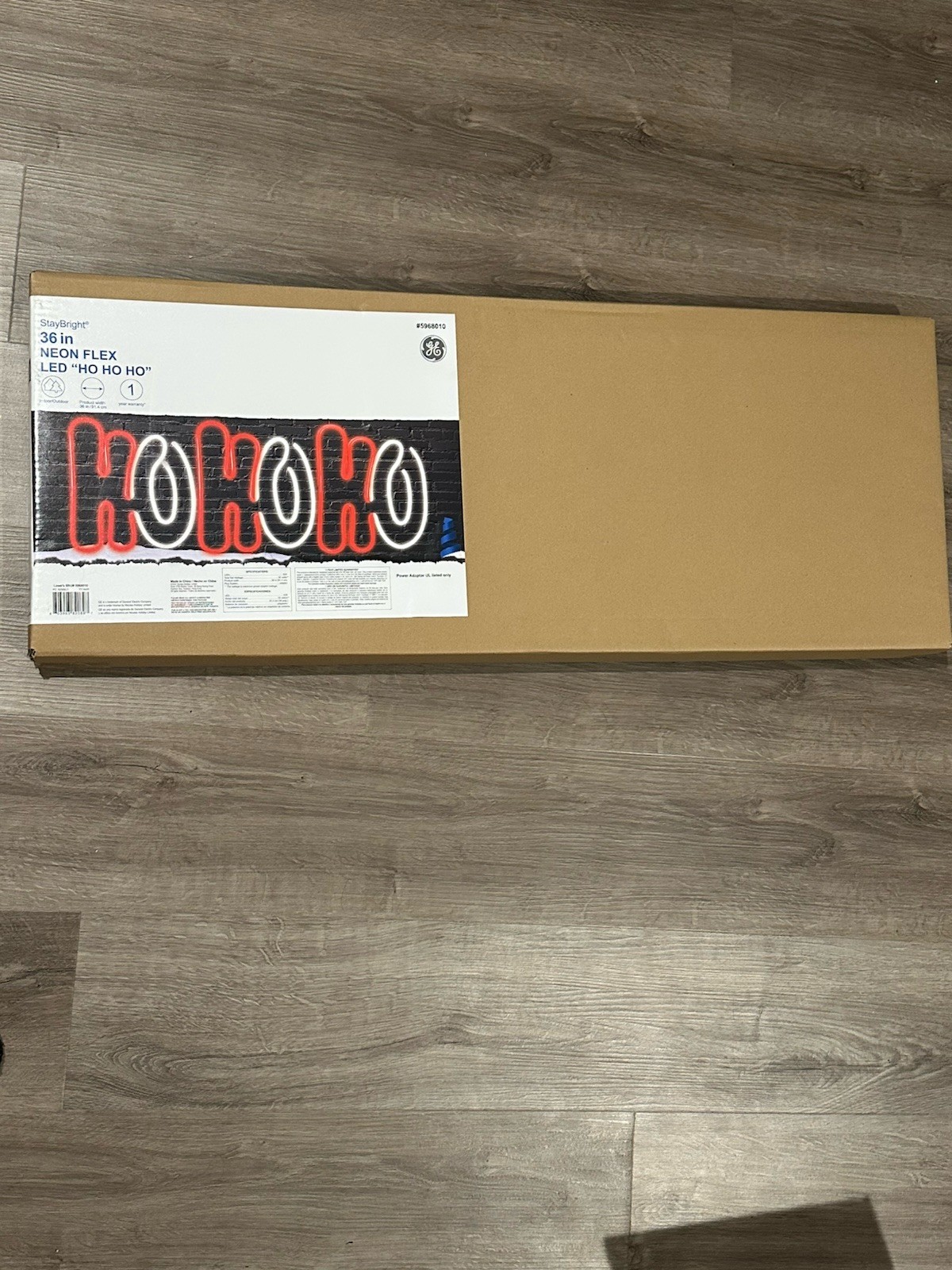 GE 36-in StayBright LED Neon Flex "HO HO HO" Sign Decoration Christmas Light