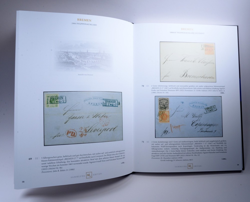 Sammlung Erivan Old German States 2022 Wiesbaden Auction Postage Cover Catalogue