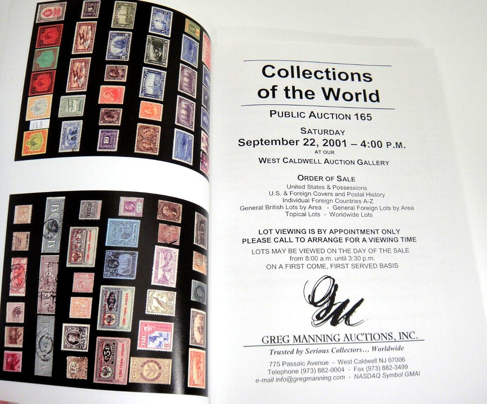 Greg Manning Stamp Auction Catalog 2001 Seymour Rodman Space Covers British More