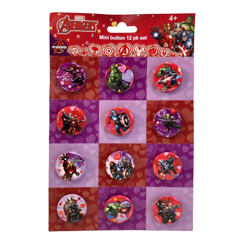 Avengers Mini Buttons 12 pk set