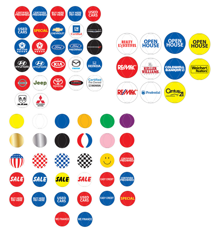 Replacement Balloons for Reusable Balloon Kit | Balloons Only | 5 Multi Balloons