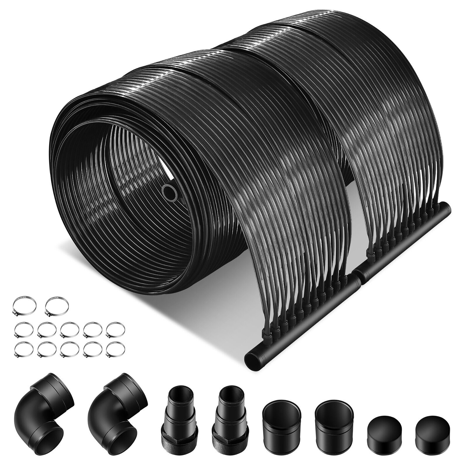 2.5'x16.5' Weatherproof PE Solar Collector Panels Swimming Pool Heating System