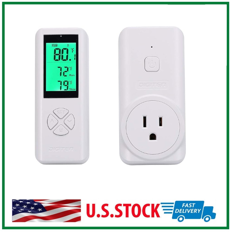 Wireless Thermostat Plug in Temperature Controller Outlet Remote Control New