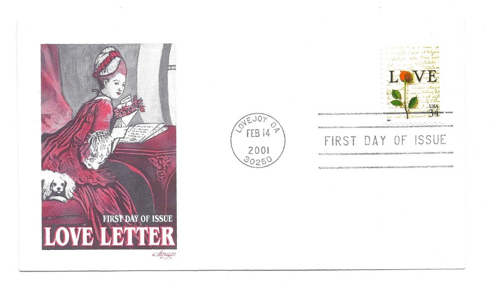 3497 34c  Love Letters Artmaster FDC