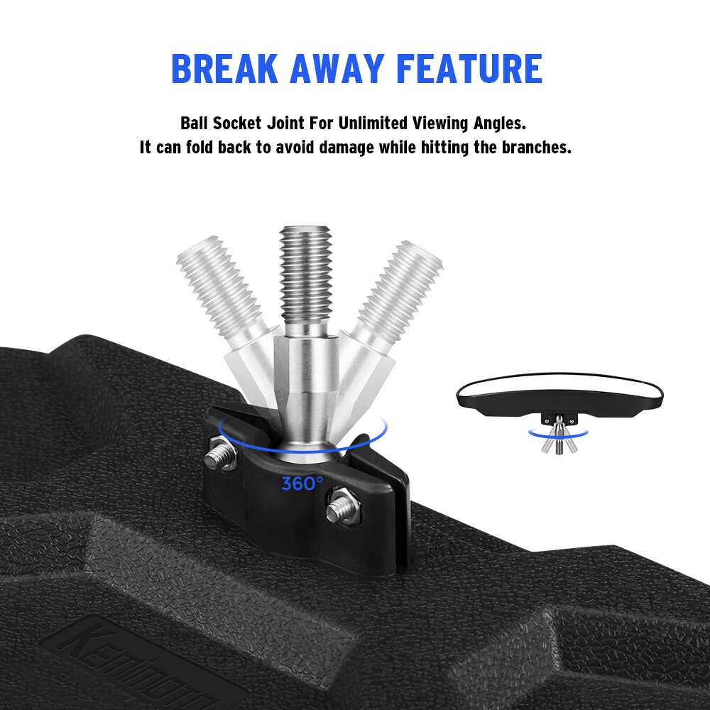 UTV Rear View Center Mirror for Polaris Ranger XP 500/570/900/1000 Crew #2879969