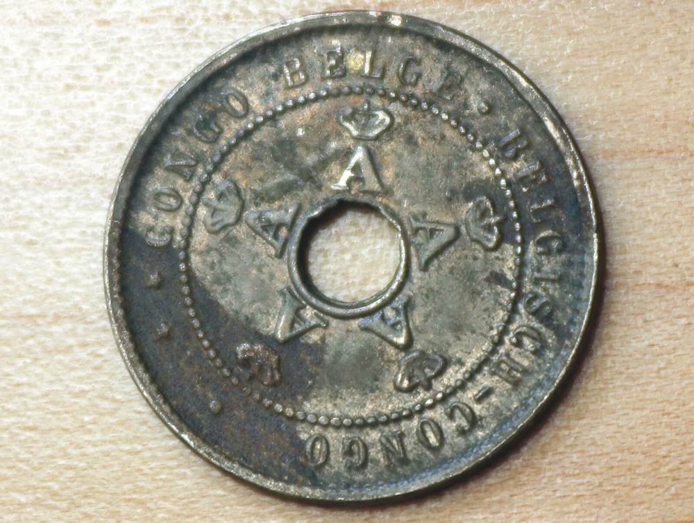 1921 Belgian Congo 5 Centimes