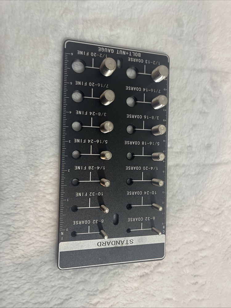 Nut and Bolt Thread Checker 14 Standard Size Thread Identifier Gauge