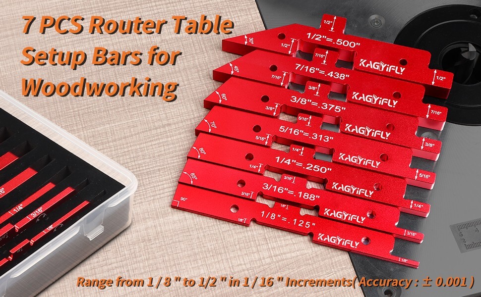 Router Table Saw Setup Bars Metal Precision Setup Blocks Angle Height Gauge Set
