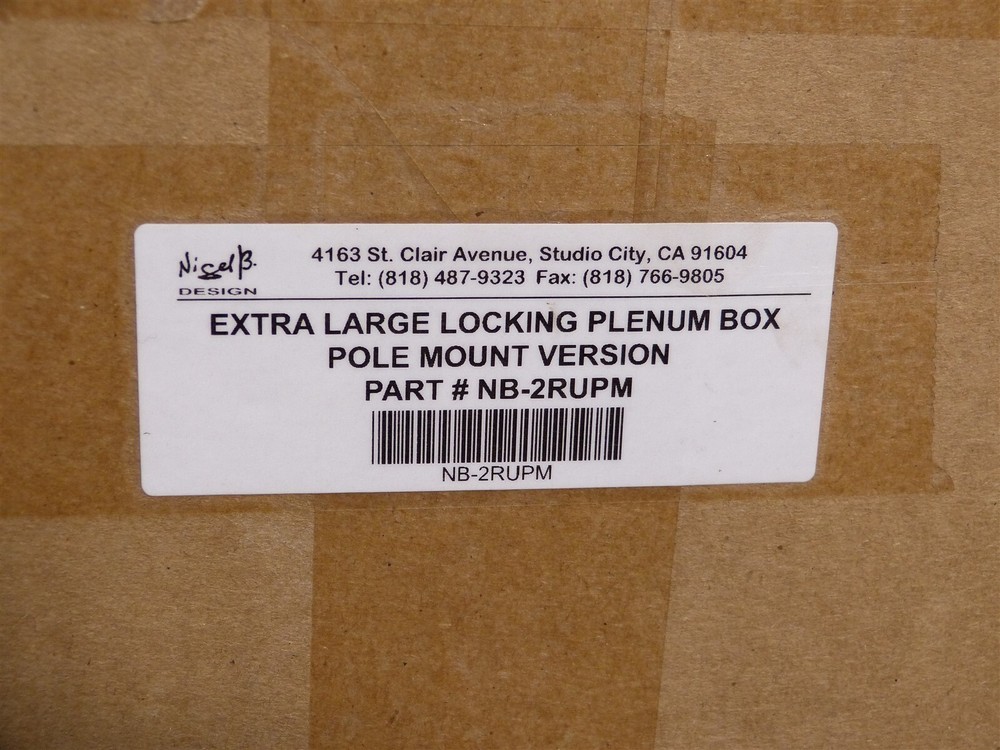 Nigel B Designs NB-2RUPM Extra Large Locking Plenum Box, Pole Mount (K26)
