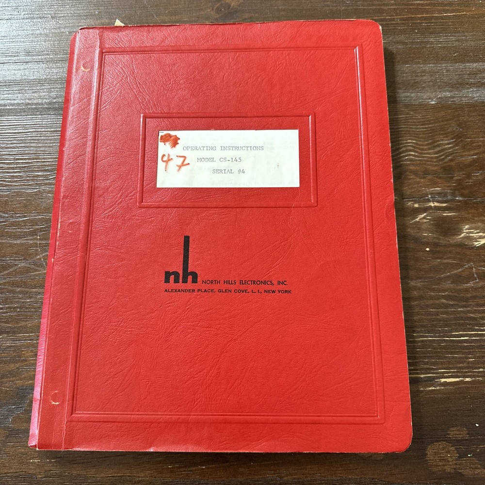 North Hills Electronics Model CS-145 Serial #4 Operating Instructions