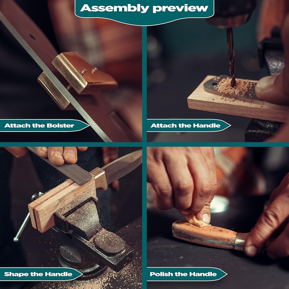 Knife Making Kit for Men with Blade Handle Tools