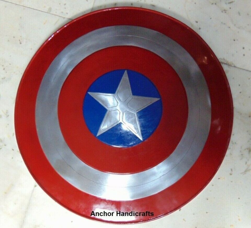 Captain America REPLICA Shield Round Shield Star Pattern Emerged Medieval 24"