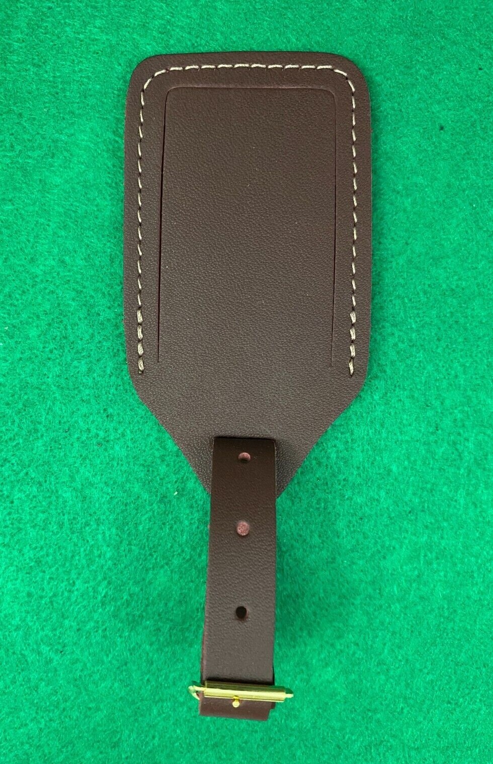 Pure Top Grain Leather Flap ID Luggage Tag Measure 4 L x 2 ⅛ W MADE IN USA