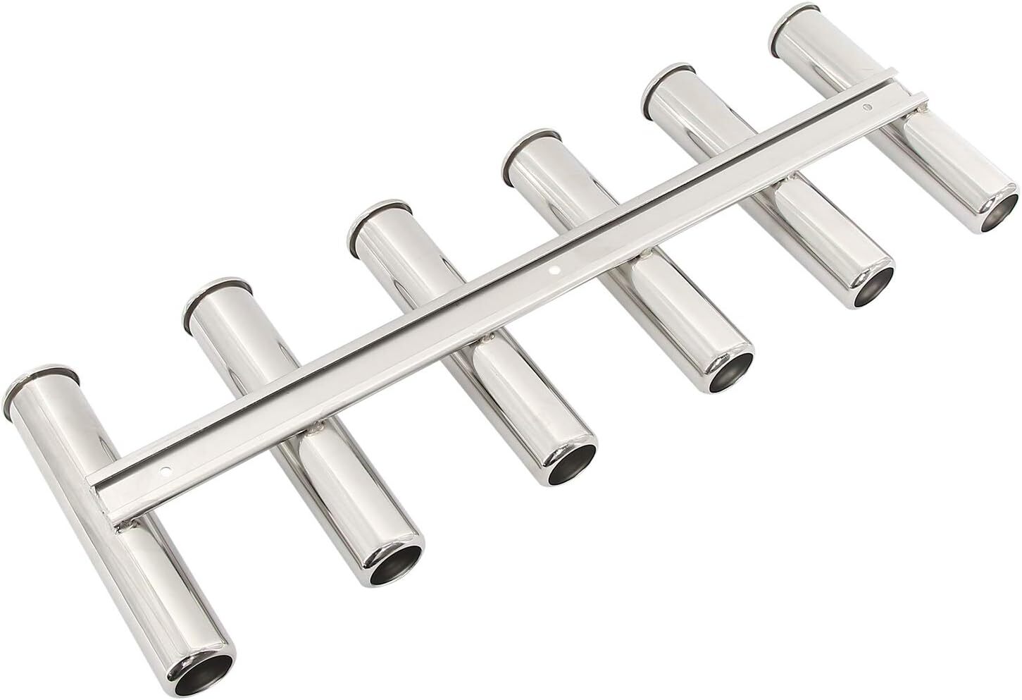6 Tubes Boat Rod Holder Stainless Steel Boat Fishing Rod Rack for Yacht/Truck RV