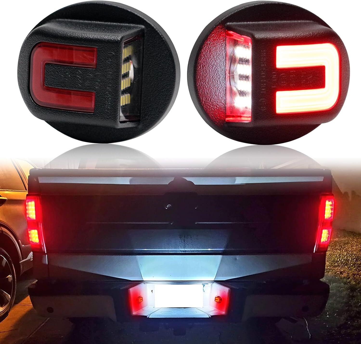 LED License Plate Light Rear Bumper Tag Assembly Lamp For Ford F150 F250 F350 2X