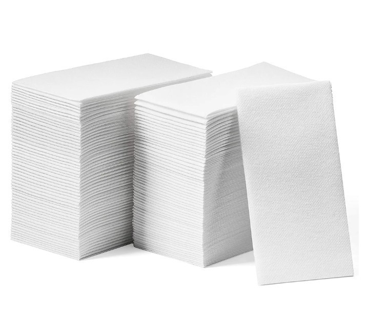 White Linen Feel Like 12x17 Disposable Guest Towels 1-Ply Hand Napkins 100pcs