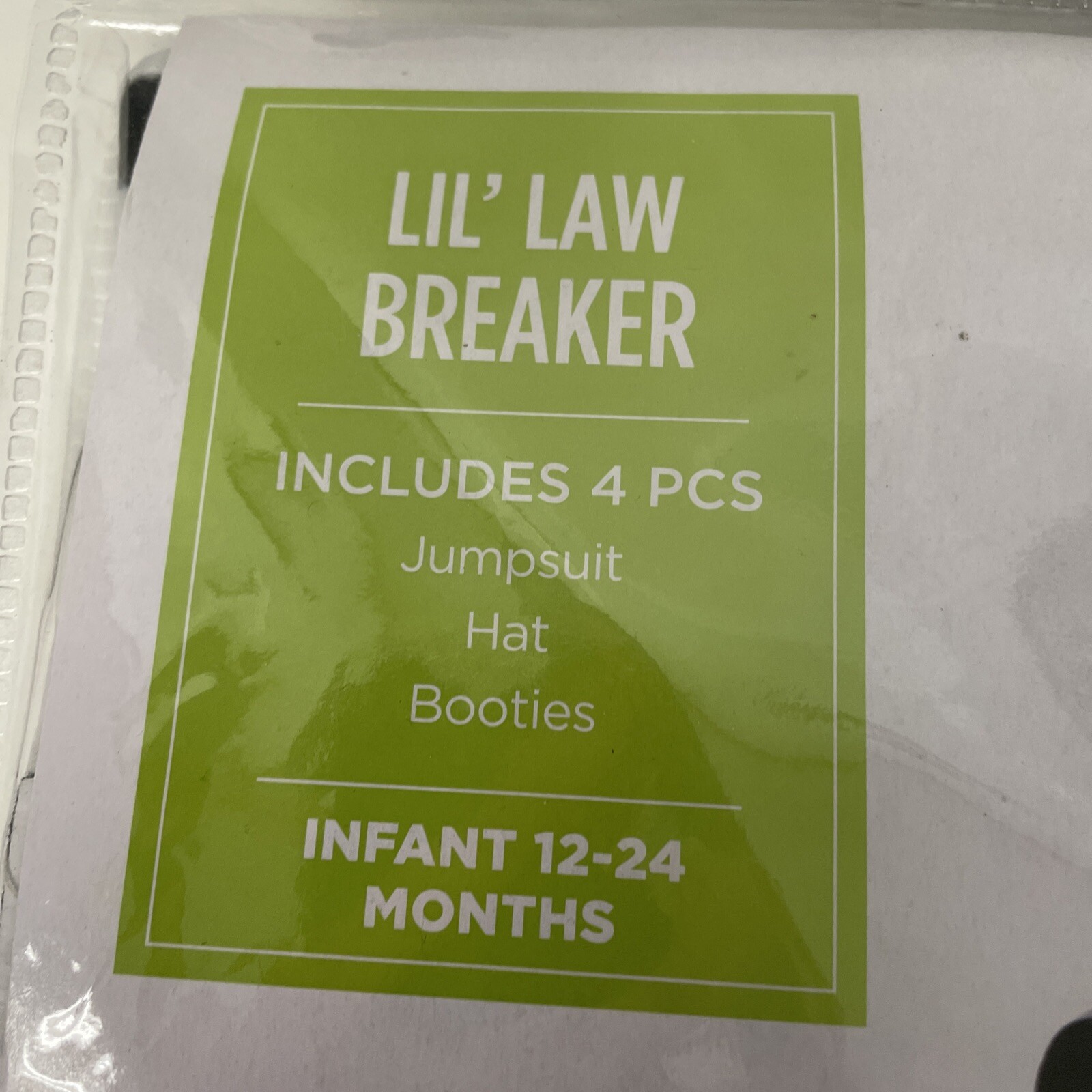 Lil' Law Breaker Jail Prison 4-pc Costume | Infant 12-24 Months Halloween