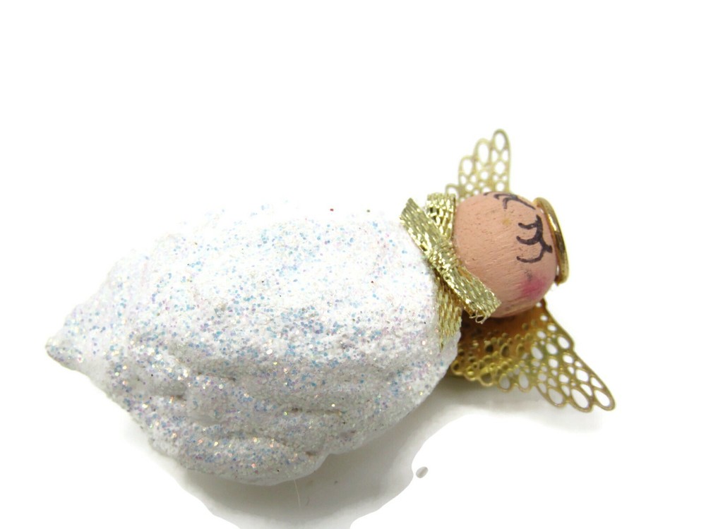 Walnut Angel Pin Christmas Winter Theme Nice Design