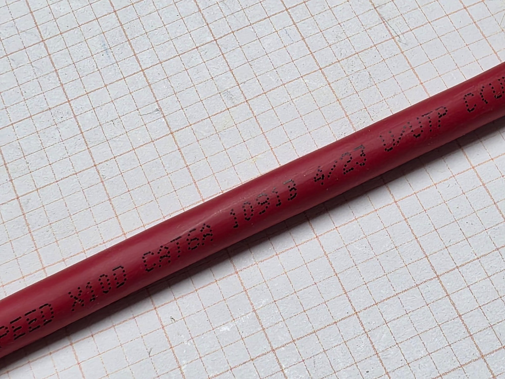 Commscope 1091B GigaSPEED X10D Cat6A U/UTP Riser Network Cable Red /100ft