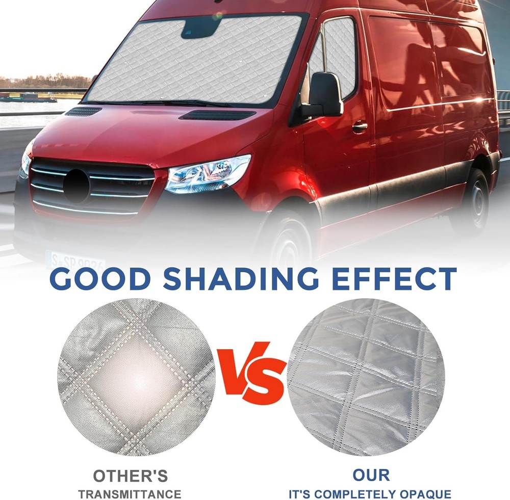 Sprinter Sun Shade 2019-2023 | 3-Piece Van 3Set- Sprinter, Silver