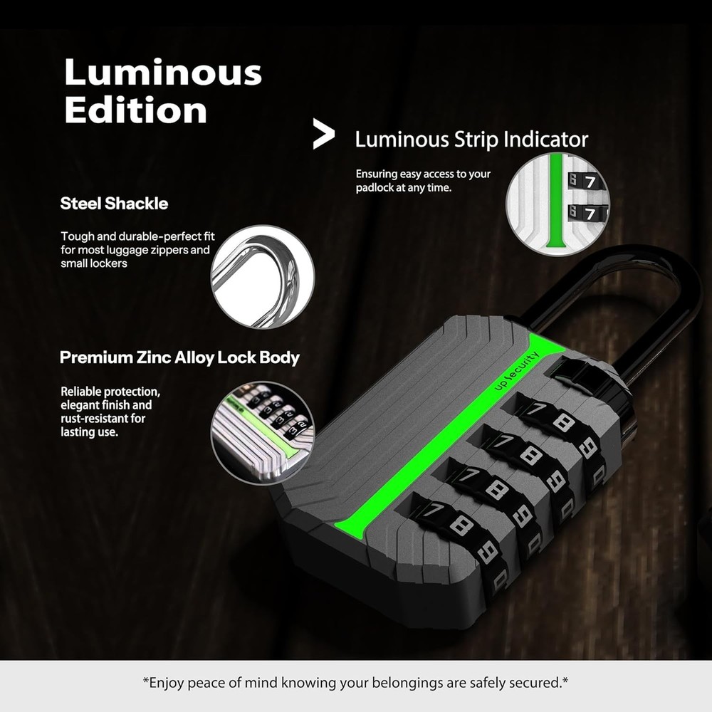 Combination Lock for Locker, Gym Lock with Code, Small Combination Padlock for L