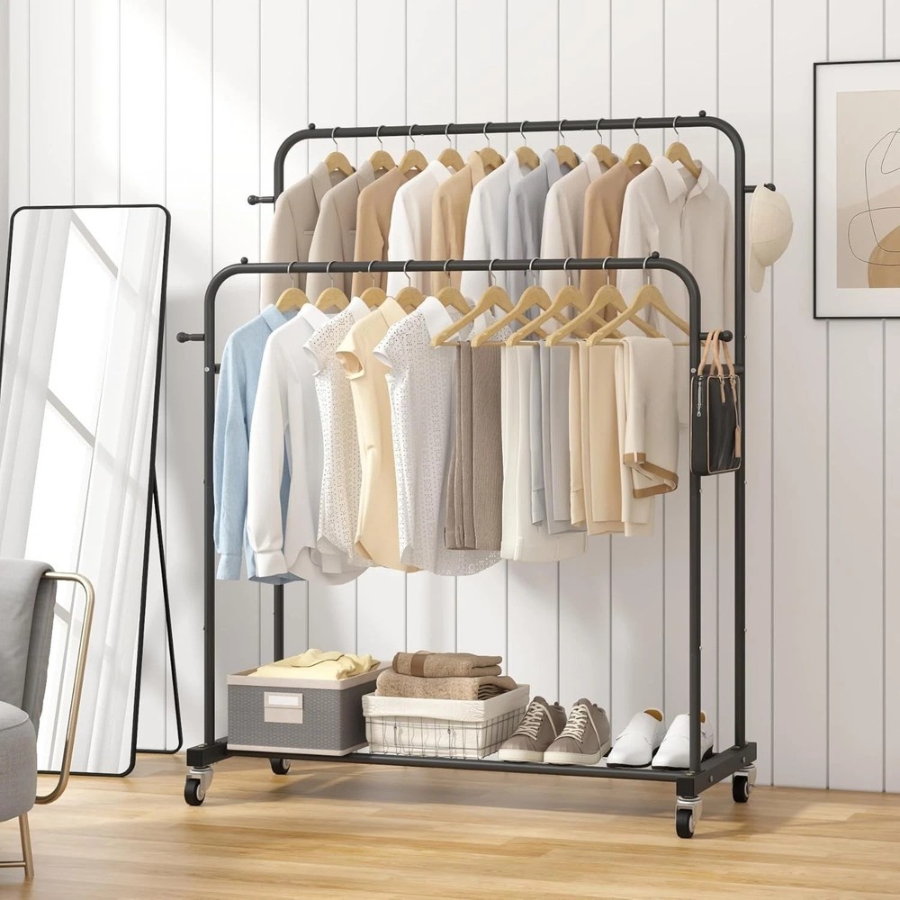 Multi-functional Clothing Rack with Hooks