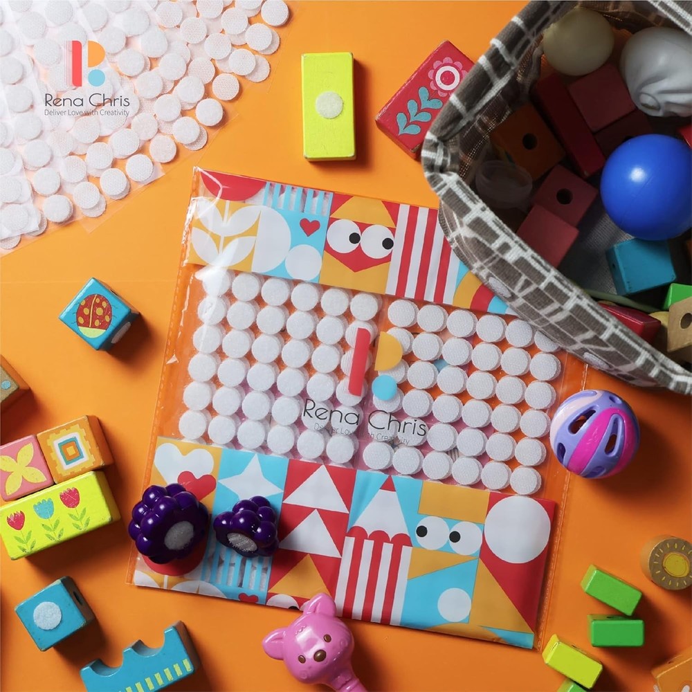 Strong Adhesive Hook and Loop Dots (1000 Pcs) - Ideal for Classroom Organization