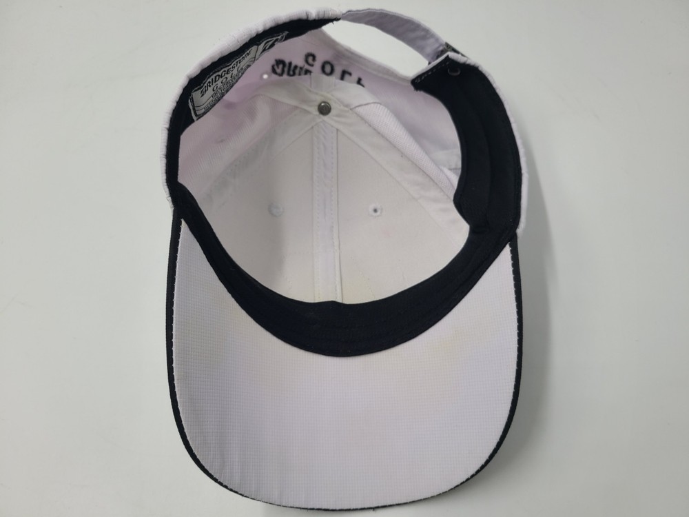 Bridgestone Golf Strapback Adjustable Hat Cap Polyester Men Women White Black