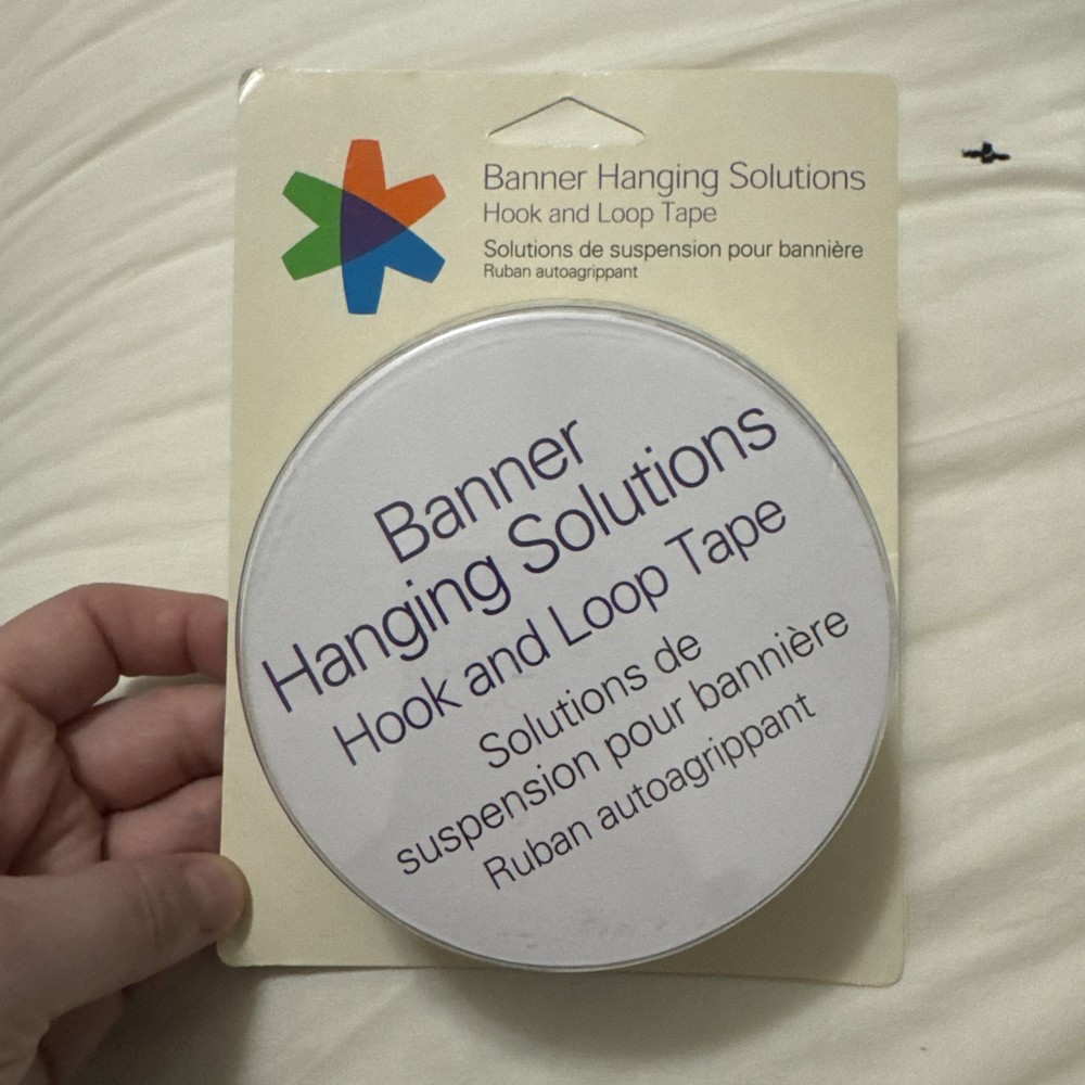 FedEx Kinkos Banner Hanging Hook & Loop Tape  8’ Unopened