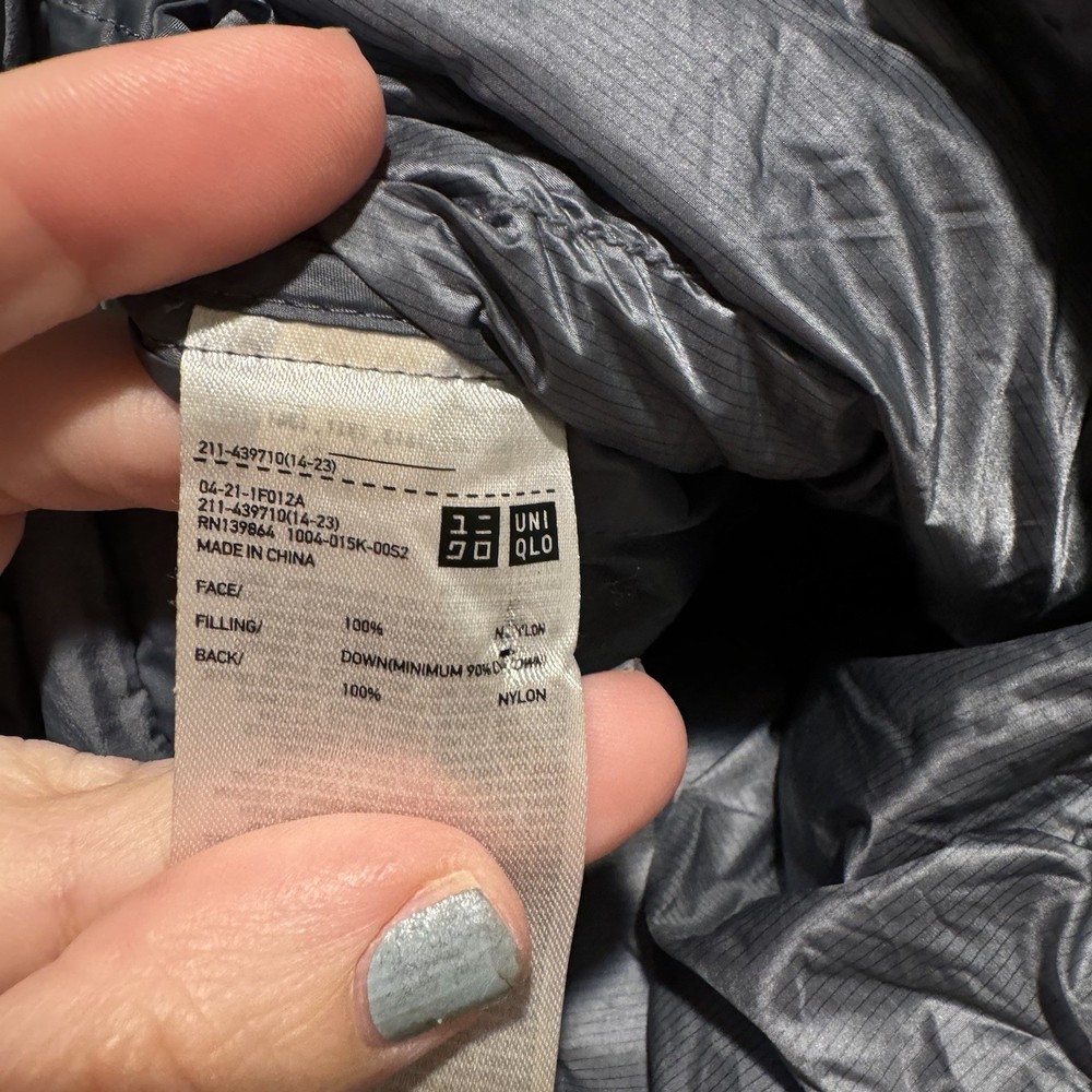 Uniqlo Ultra Lite Down Jacket Blue Gray Size Medium