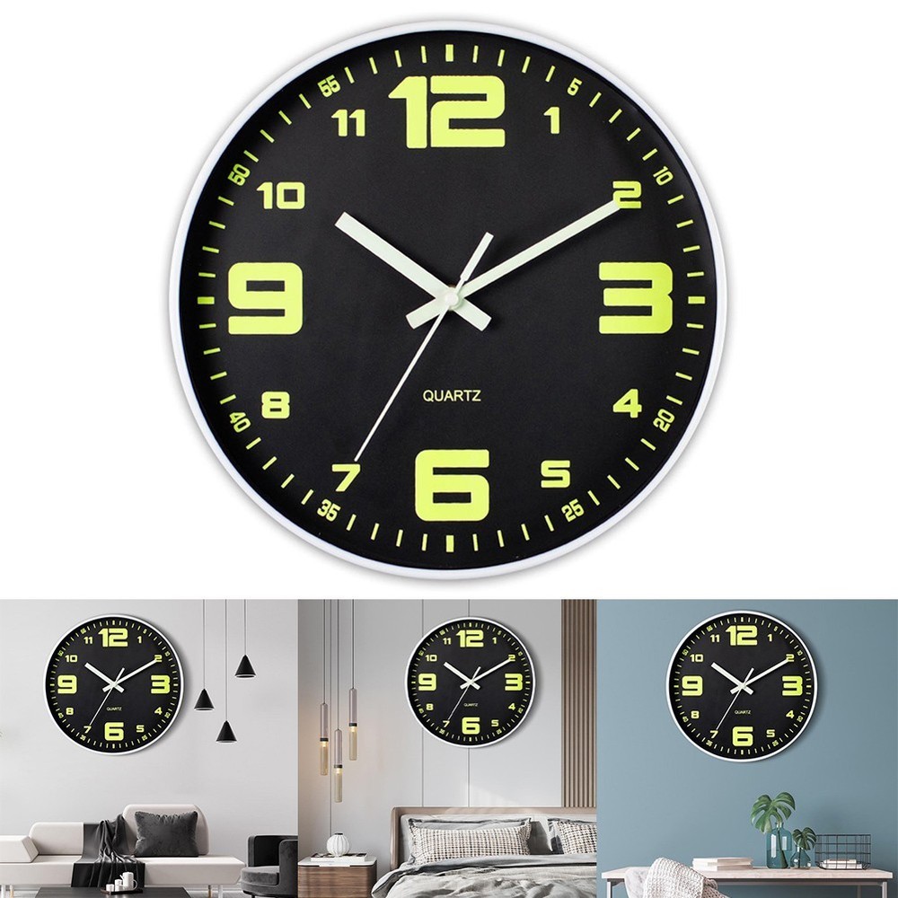 High Visibility 30CM Luminous Wall Clock Suitable for Various Settings