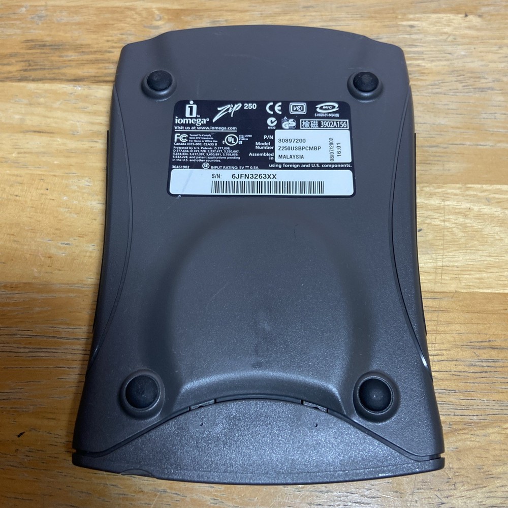 Iomega ZIP 250 External USB Drive Used