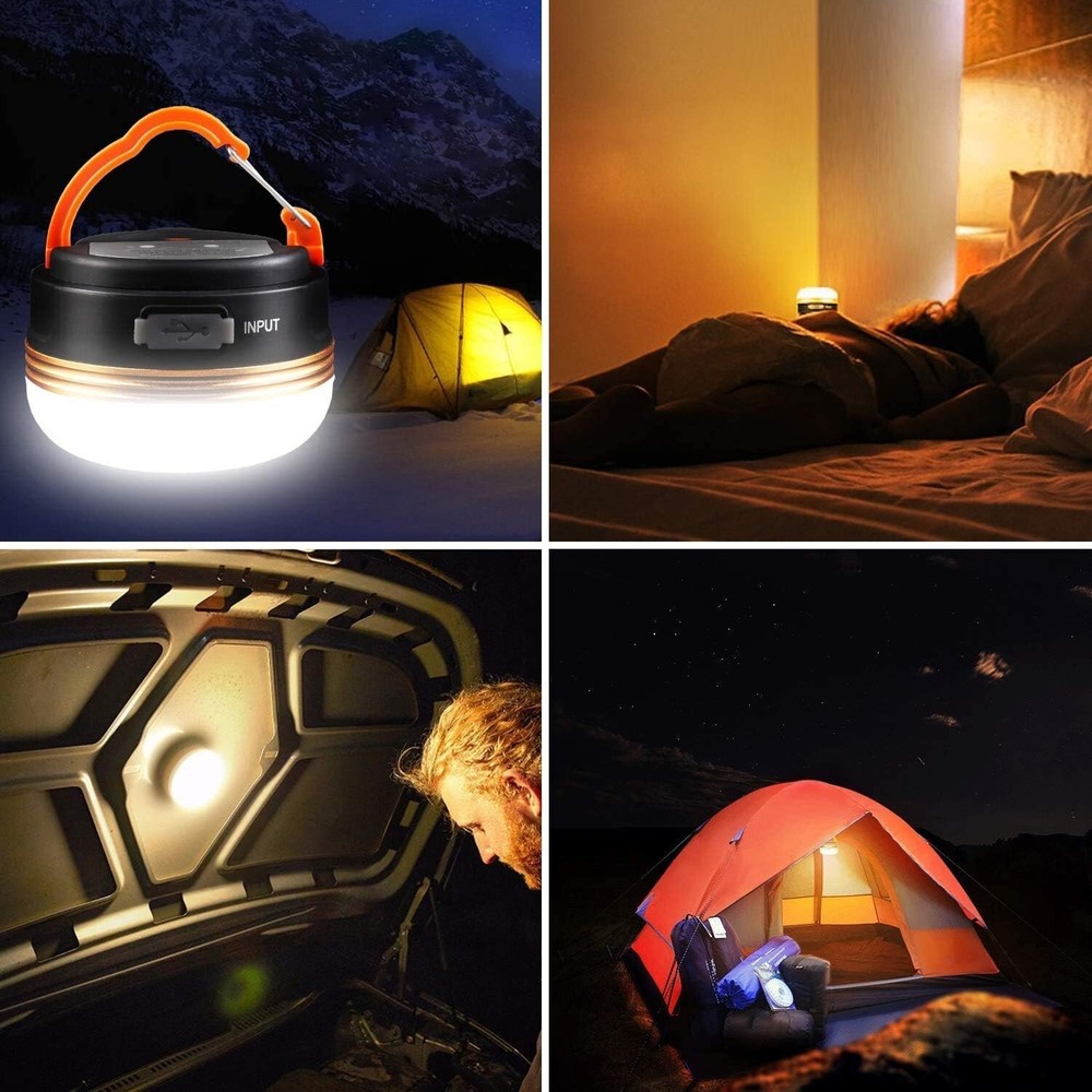 LED Camping Lantern USB Rechargeable Camping Tent Light Lamp Flashlight Portable