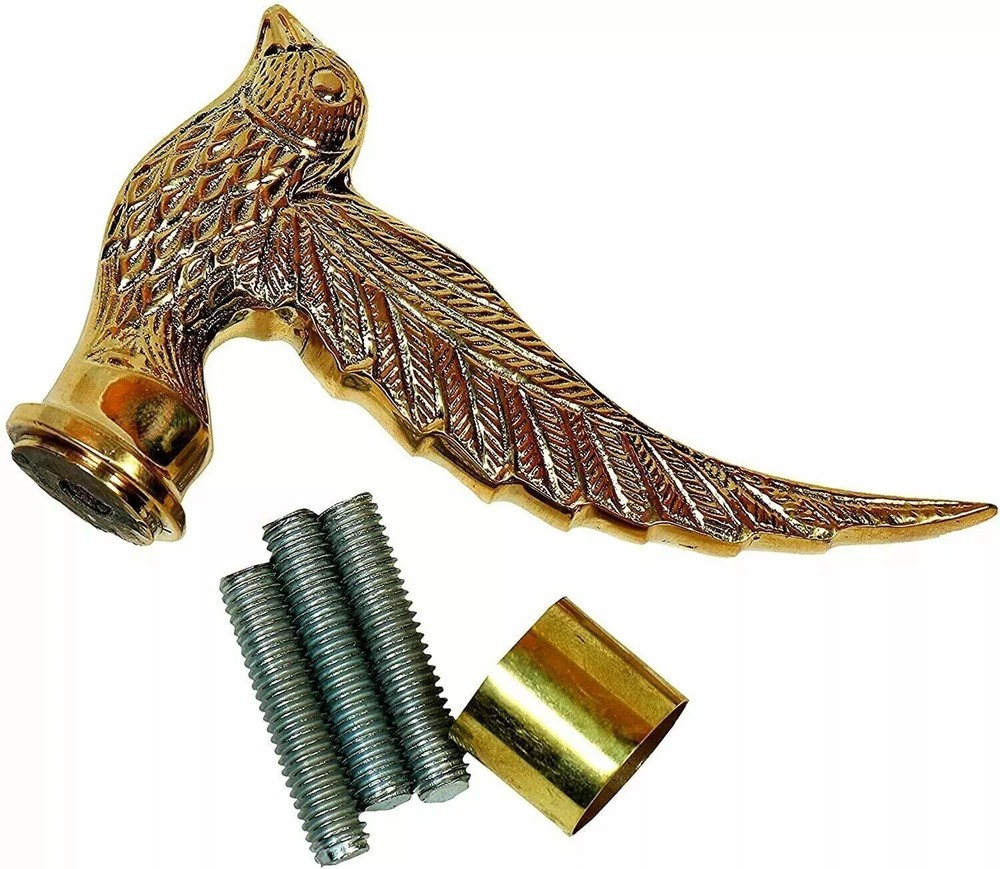 Bird Head Handle Brass Finish For Walking Stick Cane Only Handle