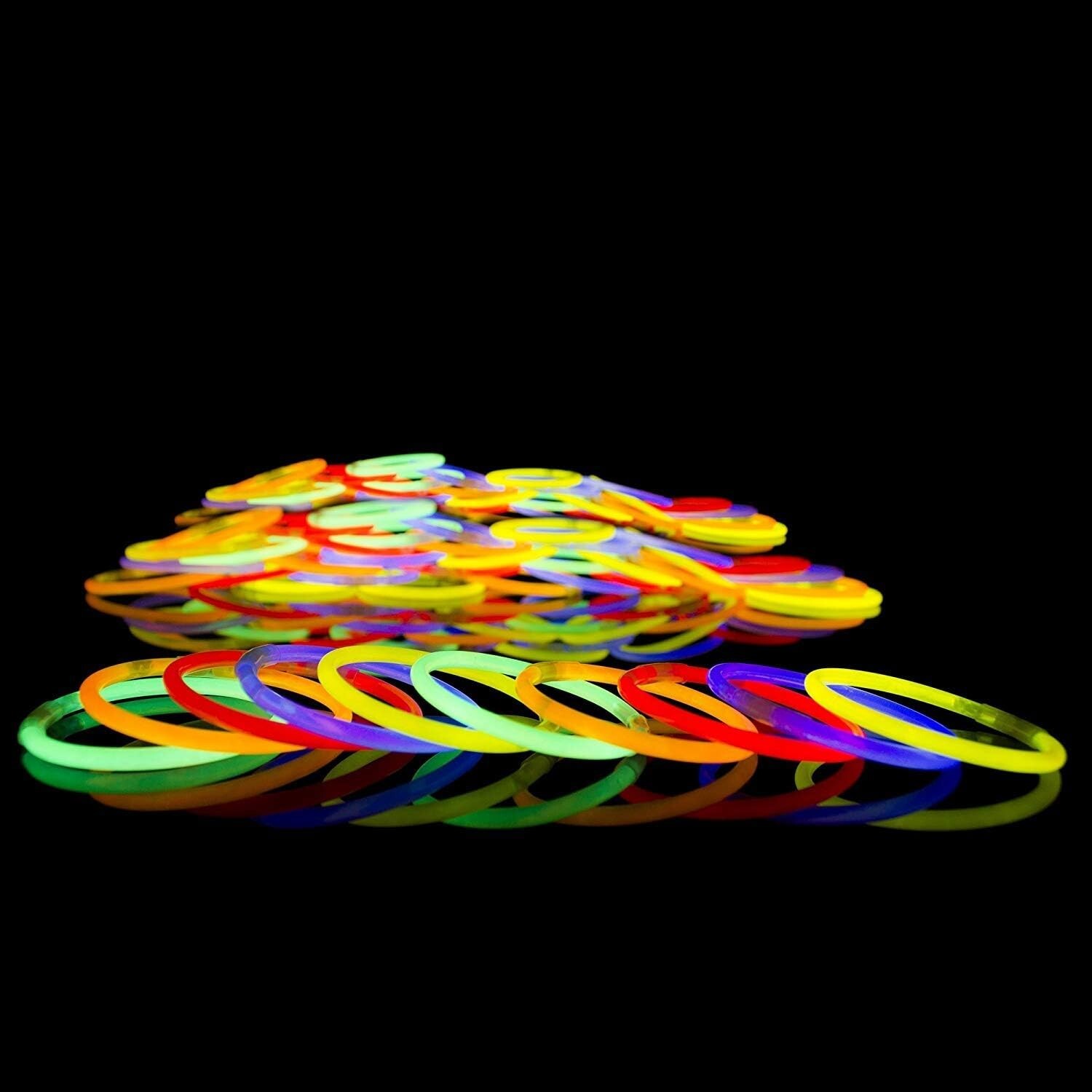 8" Glow in the Dark Glow Sticks Bulk Bracelet Necklace Party Favor 200-600