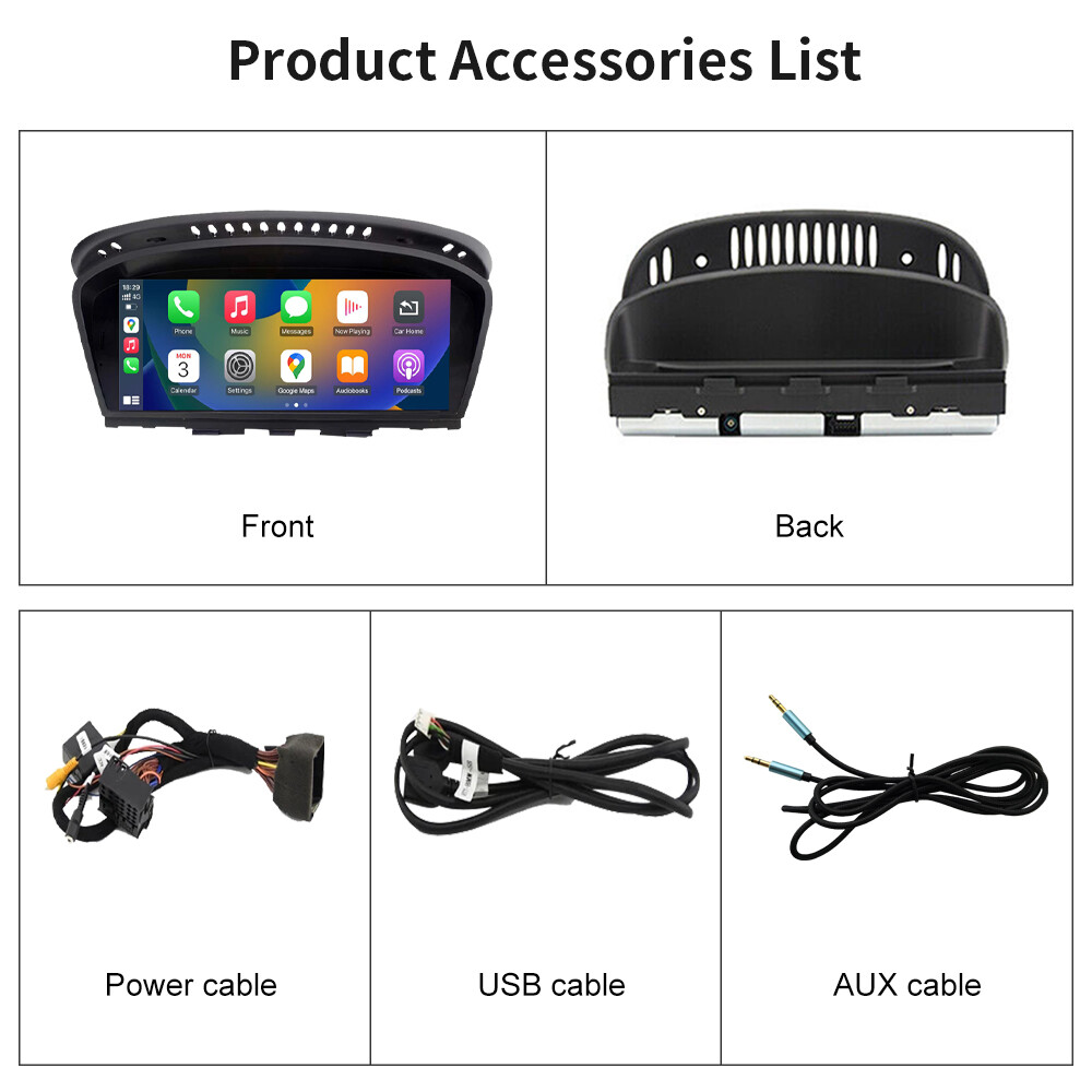 8.8' Wireless CarPlay Auto Car Touch Screen For BMW E90 E60 E61 E63 CCC