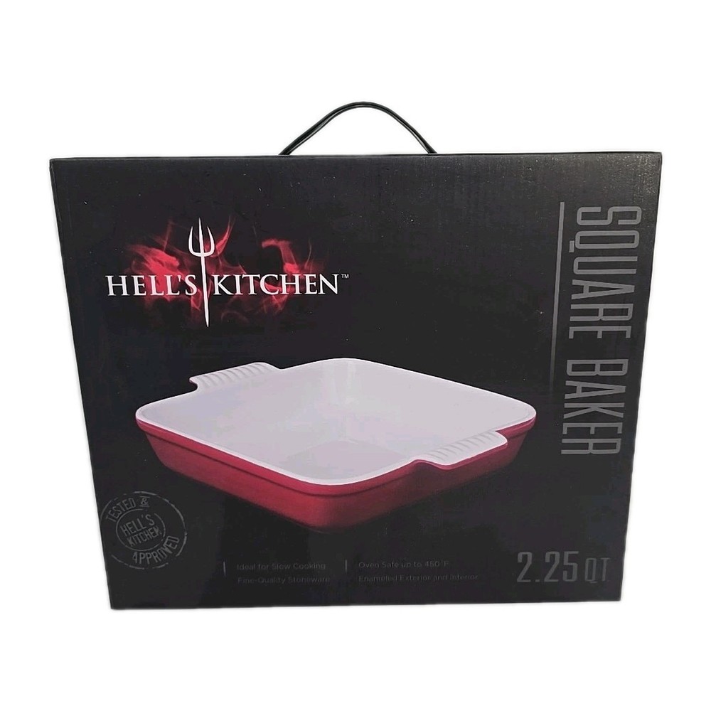 HELL'S KITCHEN Rectangular Baker 2.25 Qt - Red Exterior New in Box VSA