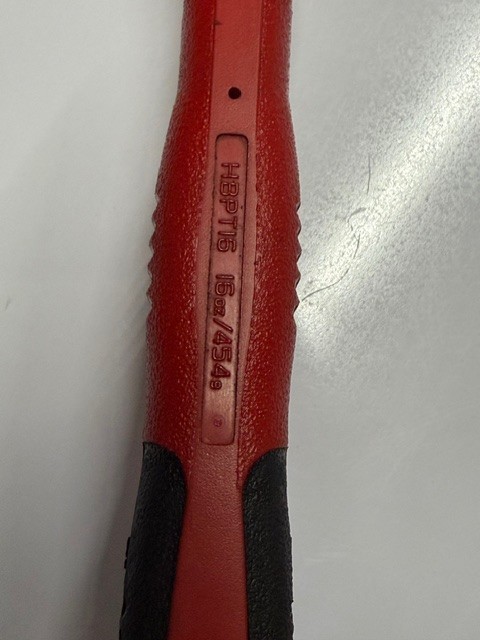 Used SNAP ON TOOLS HBPT16 16OZ HANDLE SOFT FACE NON-MARRING HAMMER MALLET