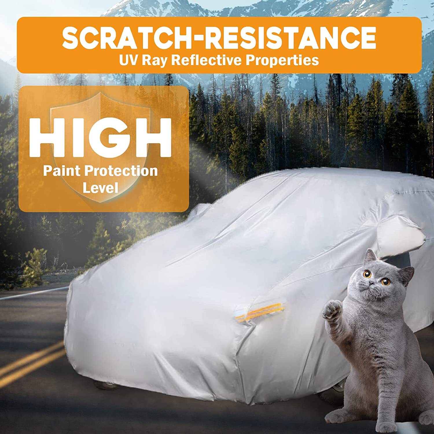 For Honda Civic Full Car Cover Outdoor Sun UV Protection Dust Rain Resistant