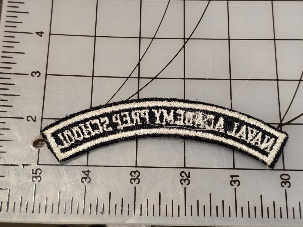 Original Patch Naval Academy Prep School Tab Cut Edge 3062
